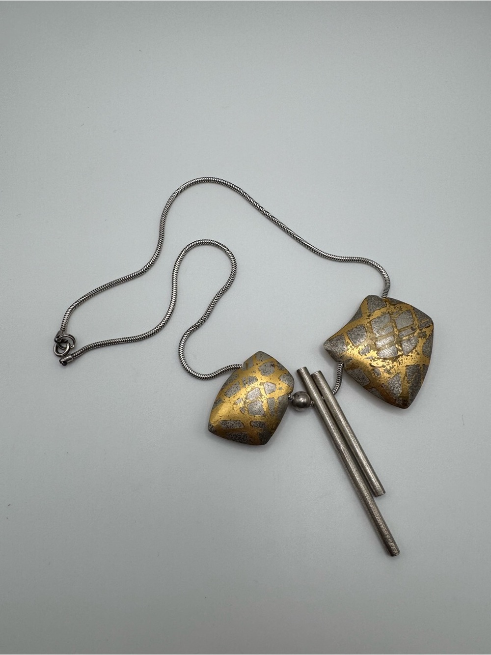 Sterling Silver 925 Modernist Necklace - Picture 3 of 6